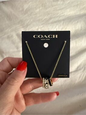Coach Signature Enamel Rondell Necklace